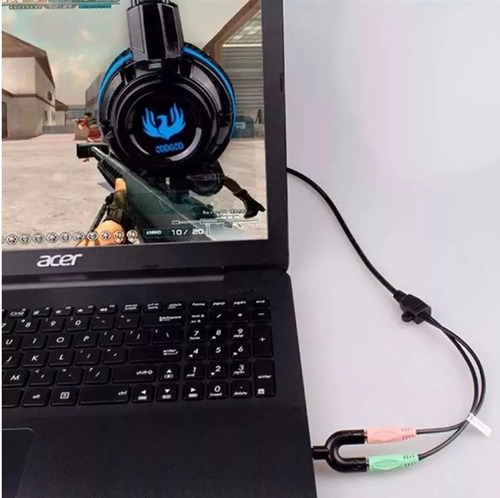 Adaptador Microfone No Celular Lapela P3 Para P2 Headset