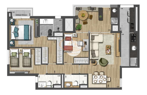 Apartamento Com 3 Dormitório(s) Localizado(a) No Bairro Pinheiros Em São Paulo / São Paulo - 4940:909330