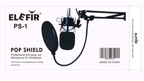 Filtro Antipop Elefir P/ Microfono Condenser Estudio Vivo