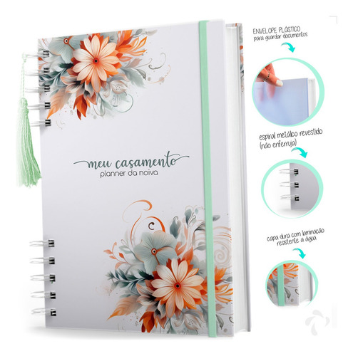 Planner Da Noiva - Planejamento Completo Casamento - Floral