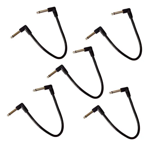 comprar Kit 5 Cabos P10 P10 Cabo Guitarra Pedal Fonte Pedais 5cp25