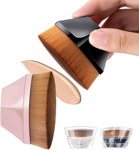 Brocha Mágica Para Base Liquida Polvo Maquillaje Kabuki 2pz