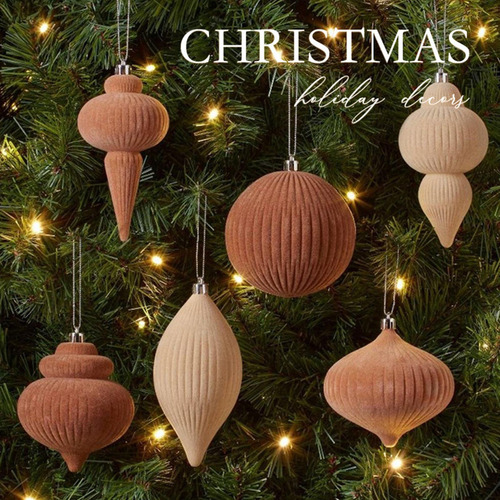 Adornos De Bolas De Terciopelo Para Árbol De Navidad Adornos