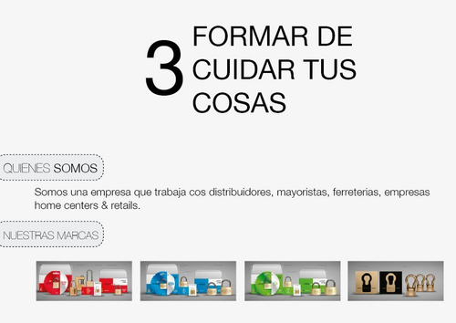 Imagen 3 de 5 de Candado Eco 60mm Acero Bronceado + 2 Llaves