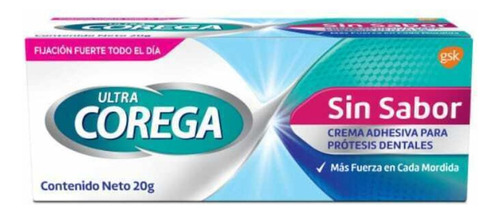 Crema Dental Ultra Corega Para Prótesis Sin Sabor 20gr