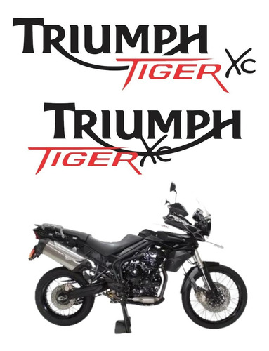Kit Adesivo Para Triumph Tiger 800xc 2013-2015 15124 Cor PRETO/VERMELHO