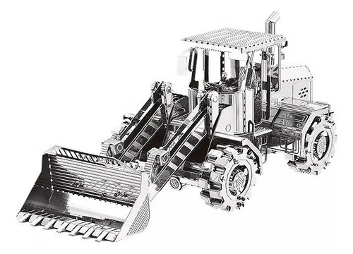 El Rompecabezas 3d Metal Tractor Bulldozer Cat Puzzle Diy R