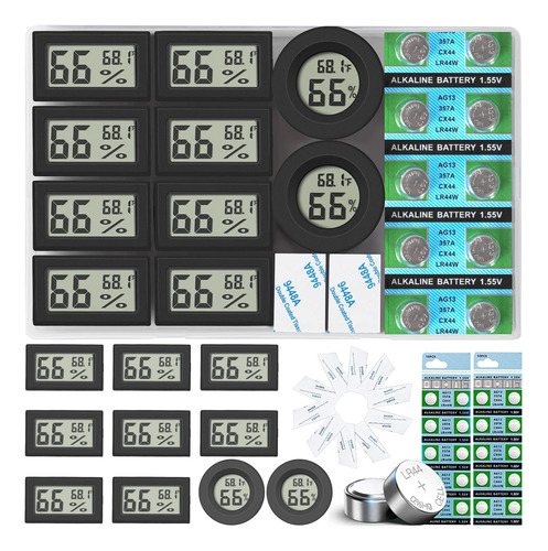 Paquete De 10 Minitermómetro Higrómetro, Monitor De Medidor 