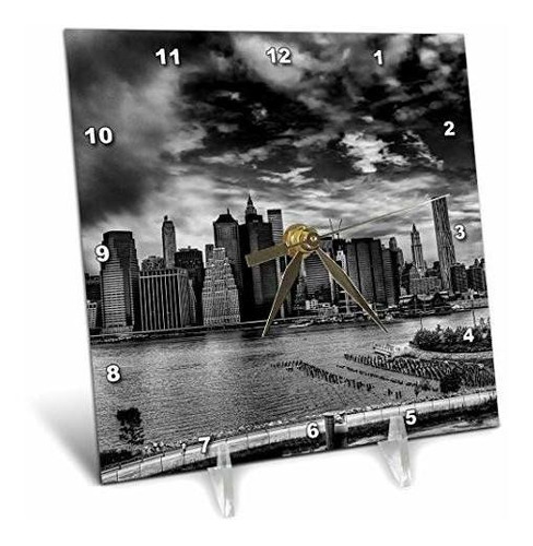 3drose Dc*****nyc, Negro-blanco, East River, Skyline-desk Cl