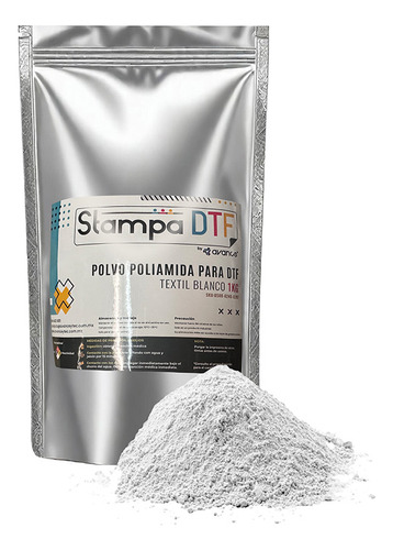 Polvo Poliamida Blanco Adhesivo Para Dtf 1 Kg Stampa Dtf