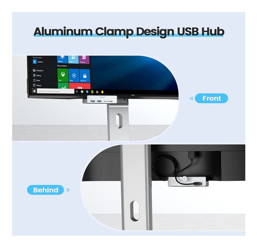 Adaptador Hub Aluminio Orico 3 En 1- Usb 3.0 X 2 + Puerto Sd