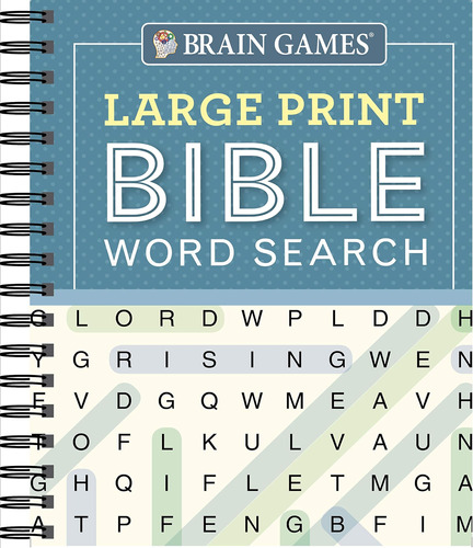 Libro: Brain Games - Large Print Bible Word Search (blue) (b