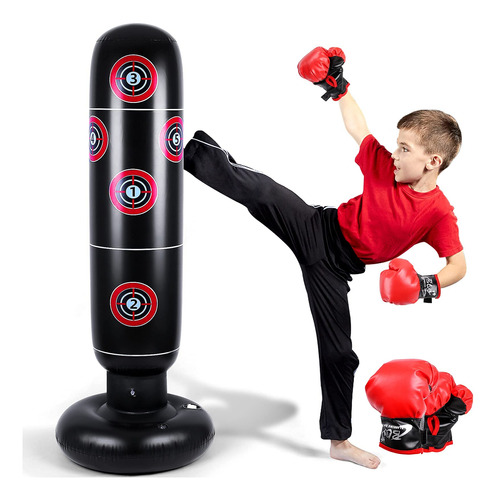 Saco De Boxeo Inflable Para Ninos, Bolsa De Boxeo Inflable D