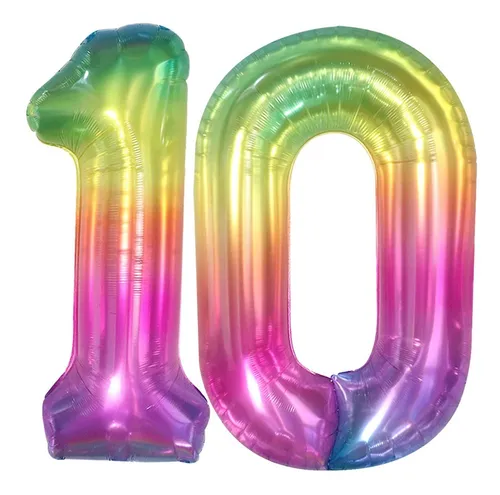 Globo Número 10 De Big Jelly 40 Pulgadas, Número De ...