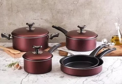 Imagen 2 de 7 de Set 3 Cacerolas Y 2 Sartenes Marmicoc Elegance Plus