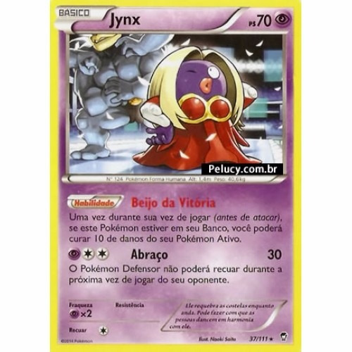 Jynx - Pokémon Psíquico Raro - 37/111 - Xy Punhos Furiosos!