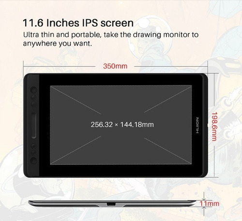 Huion Kamvas Pro 12 Gt-116 Mesa Digitadora Tablet Gráfico