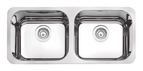 Cuba Dupla Aço Inox Alto Brilho 89x39 Retângular Tramontina