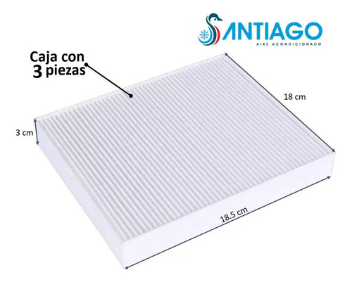 Pack 3 Filtros De Cabina Para Hino 155,195 (2016-2020)