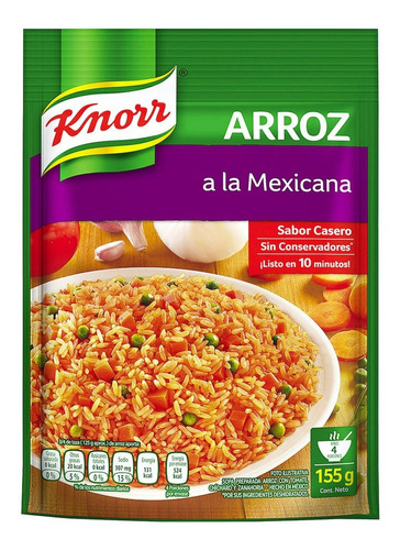 Knorr Arroz A La Mexicana Instantáneo ¡listo En 10 Min! 155g