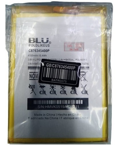 Bateria Blu C876345400p G8 Con Garantia