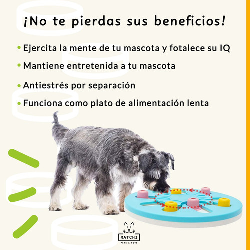 Juguete Interactivo Para Perros Rompecabezas Dispensador Color Azul