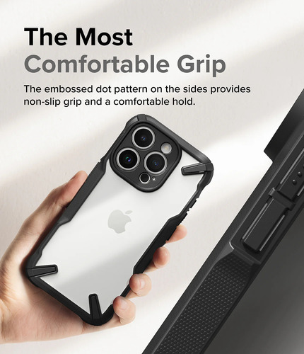 Funda Ringke Fusion X Para Iphone 15 Pro Antigolpe Negro Negro Fusion X