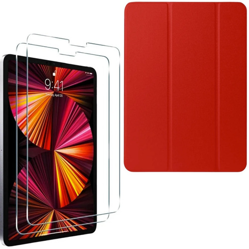 Estuche Smart Case + Vidrio De Pantalla Para iPad