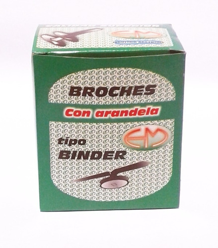 Broche Binder Niquelado C/arandela Nº649 63mm X100-12 Cajas 