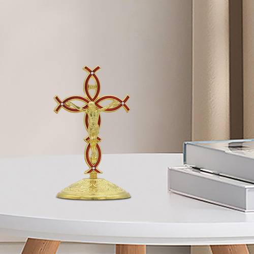 Estatua De Cruz De Pie, Decoración Religiosa Para El Hogar