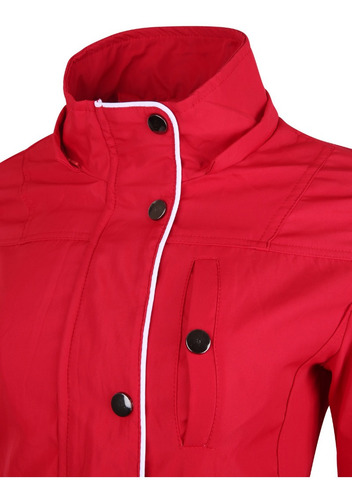 Imagen 4 de 7 de Gabardina Dama Con Gorro Desmontable Impermeable Lj21-100