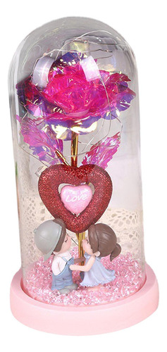 Decoración De Valentín, Rosa De Cristal, Regalo Base Rosa