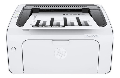 Impresora simple función HP LaserJet Pro M12W con wifi blanca 220V - 240V