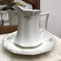 Comprar Jarra Y Plato Masitero Johnson Bros Art Deco Flores Shabby