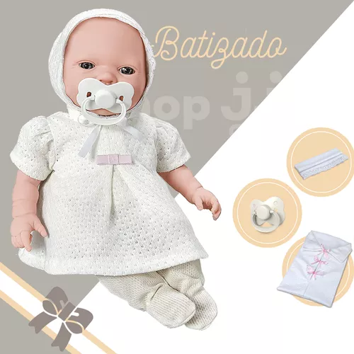 Boneca Bebê Reborn Com Manta Baby Brink