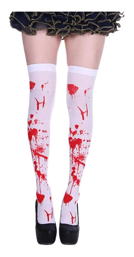 Calcetines Sangrientos Halloween Panty Medias Mujer