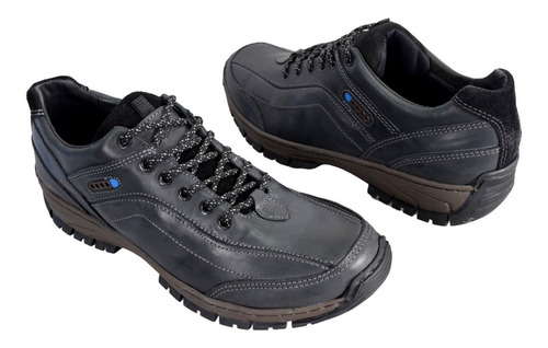 Imagen 7 de 9 de Zapato Hombre Trekking De Cuero Zurich 2058 Goma Caucho