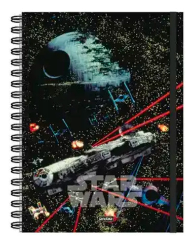Caderno Inteligência Artificial Star Wars 80 Folhas Cor Preto