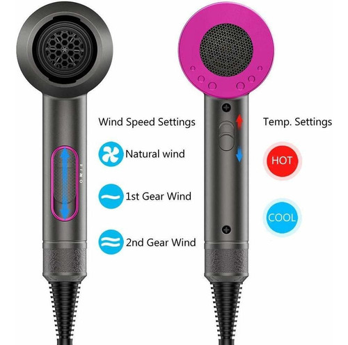 . Secador De Pelo 1800w Iónico Secador De Pelo Profesional