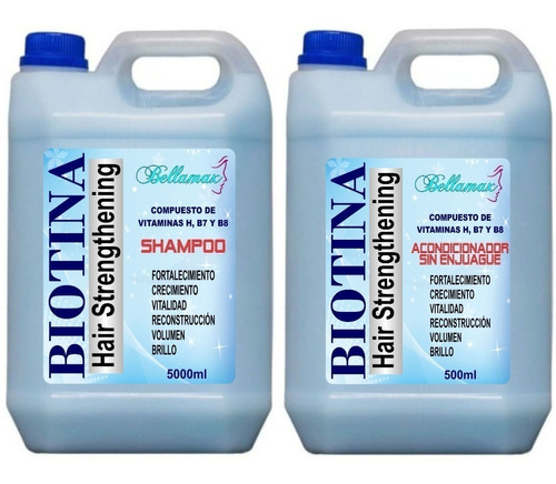 Shampoo Y Acondicionador De Biotina Capilar 2 Bidones 5 Lts 