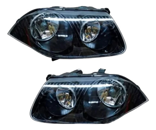 Par Faros Derecho Izquierdo Jetta Clasico 08 Al 15 Negro Par