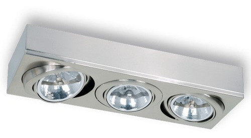 Imagen 3 de 3 de Plafon / Spot Gam Color Acero Cardanico 1 Luz Ar111 /nexo