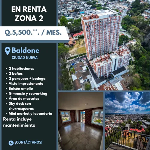 Apartamento En Renta En Zona 2 Edificio Baldone