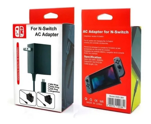 Adaptador Cargador Corriente Ac Nintendo Switch 100-240v