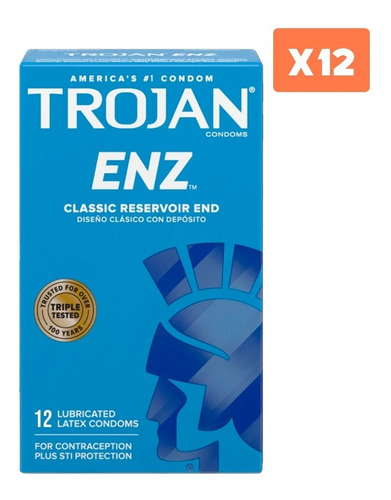 Condones Lubricados 12 Unid Clásicos Trojan