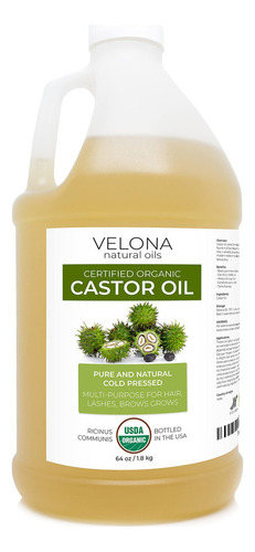 Aceites Portadores Velona Aceite De Ricino Orgánico Certific
