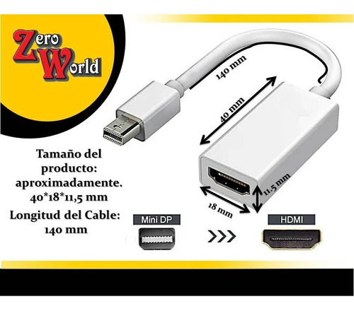 Adaptador Mini Displayport A Hdmi Dp Economico
