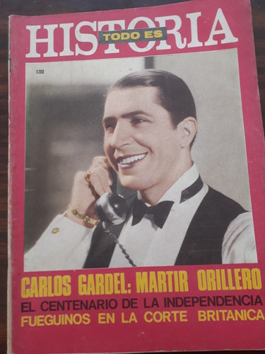 Carlos Gardel.revista Todo Es Historia Nro 27. Usado V.luro 