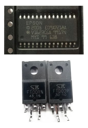 Circuito Int E09a7218 Y Transistores Ftd01n Ftd02p Epson