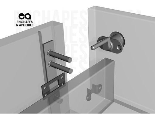 Imagen 4 de 5 de Chapa/cerradura Trampa Para Archivador 60 Cm Para 3 Cajones